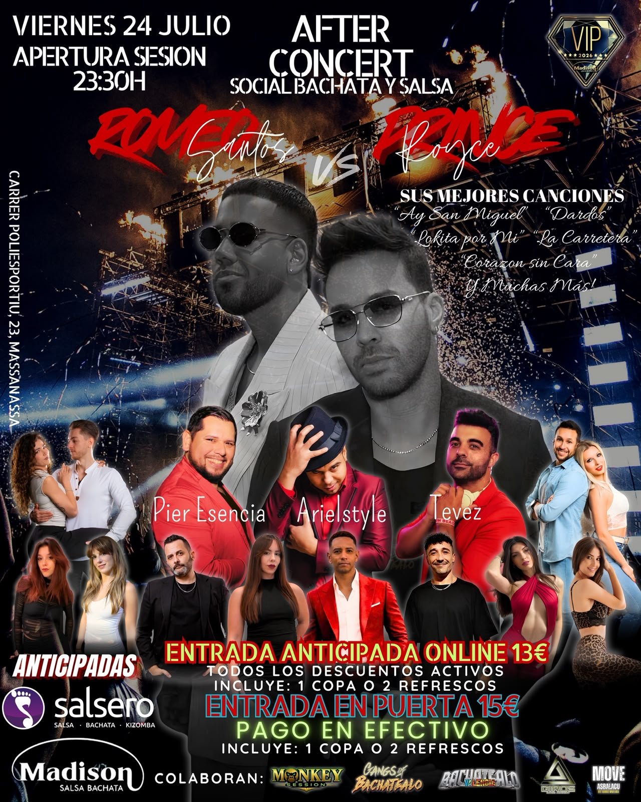 After concierto Romeo Santos y Prince Royce
